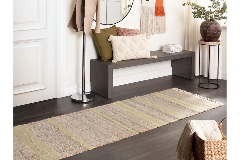 Talpur Gangmatte 80x300 cm - Beige - Tekstiler & tepper - Teppe & matte - Moderne matte - Jutematter & hampematter