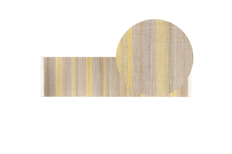 Talpur Gangmatte 80x300 cm - Gul - Tekstiler & tepper - Teppe & matte - Moderne matte - Jutematter & hampematter