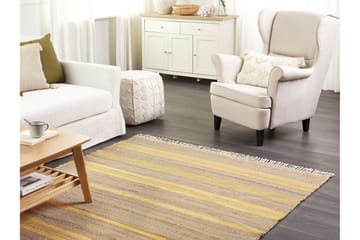 Talpur Juteteppe 160x230 cm - Gul - Tekstiler & tepper - Teppe & matte - Moderne matte - Jutematter & hampematter