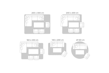 Tatlisu Ullteppe 80x150 cm - Grå - Tekstiler & tepper - Teppe & matte - Moderne matte - Ullteppe