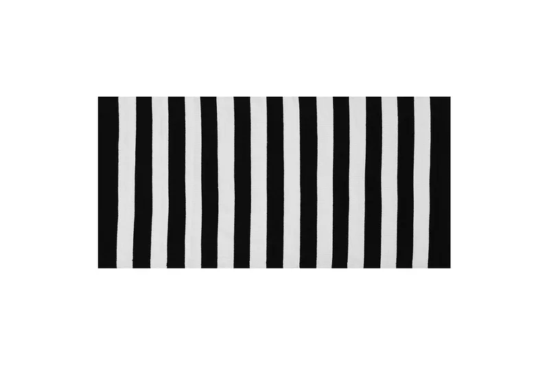 Tavas Ryeteppe 80x150 cm, Svart/hvit