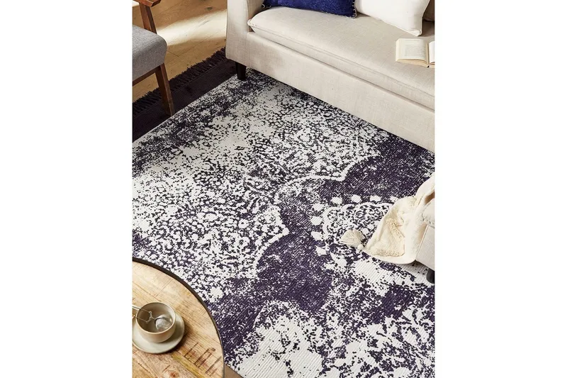 Teppe Akarsu - Fiolett, hvit, 160x230 cm - Tekstiler & tepper - Teppe & matte - Moderne matte - Viskosematter