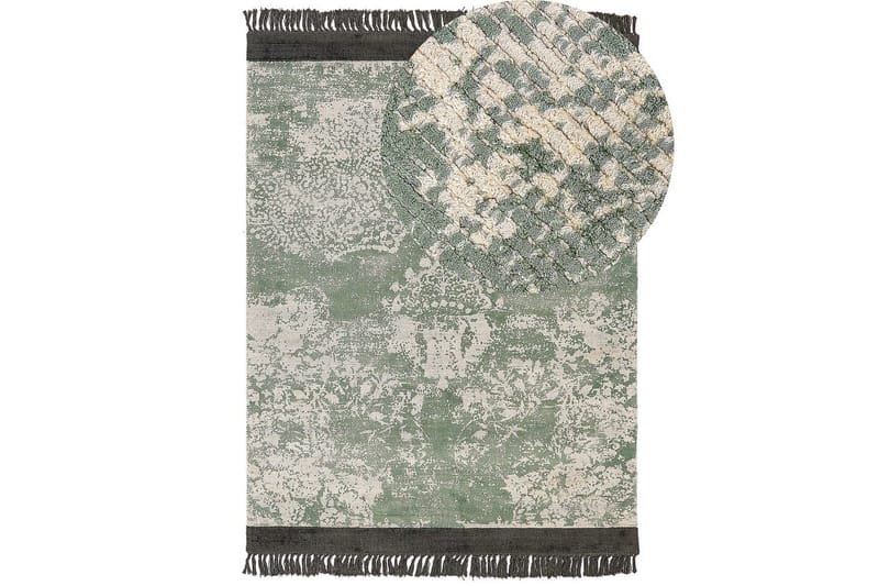 Teppe Akarsu - Grønn, svart, beige, 160x230 cm - Tekstiler & tepper - Teppe & matte - Moderne matte - Viskosematter