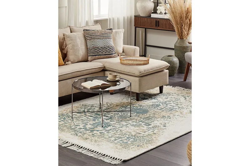 Teppe Boyali - Beige, Grønn, 160x230 cm - Tekstiler & tepper - Teppe & matte - Moderne matte - Viskosematter