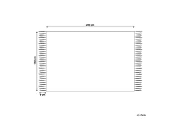 Teppe Hanli - Grå, hvit, 140x200 cm - Tekstiler & tepper - Teppe & matte - Moderne matte - Viskosematter