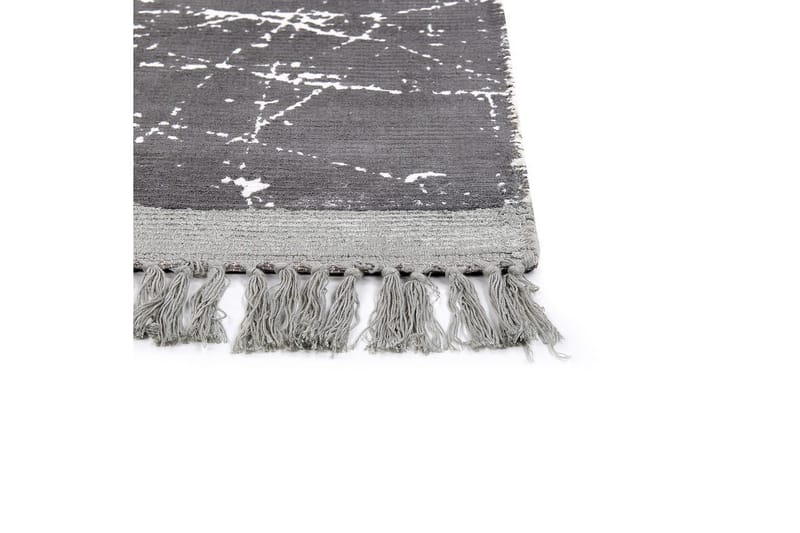 Teppe Hanli - Grå, hvit, 80x150 cm - Tekstiler & tepper - Teppe & matte - Moderne matte - Viskosematter