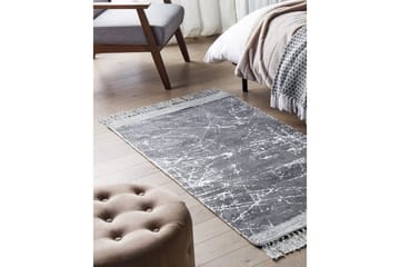 Teppe Hanli - Grå, hvit, 80x150 cm - Tekstiler & tepper - Teppe & matte - Moderne matte - Viskosematter