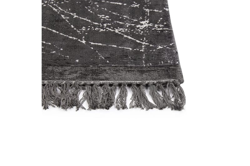 Teppe Hanli - Mørkegrå, hvit, 140x200 cm - Tekstiler & tepper - Teppe & matte - Moderne matte - Viskosematter