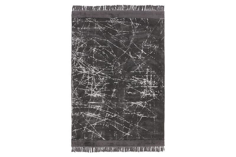Teppe Hanli, Mørkegrå, hvit, 160x230 cm