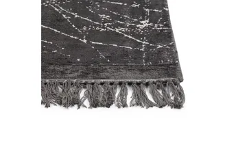 Teppe Hanli - Mørkegrå, hvit, 160x230 cm - Tekstiler & tepper - Teppe & matte - Moderne matte - Viskosematter