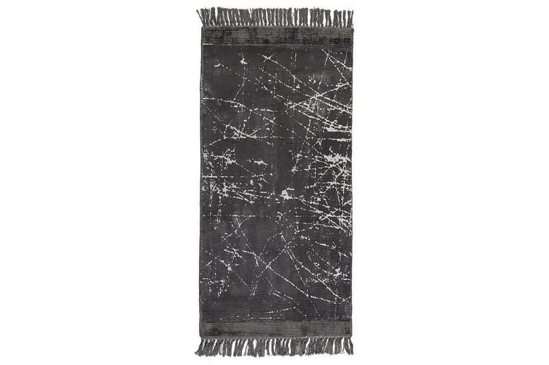 Teppe Hanli, Mørkegrå, hvit, 80x150 cm