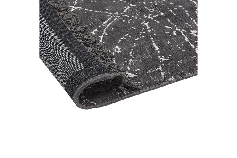 Teppe Hanli - Mørkegrå, hvit, 80x150 cm - Tekstiler & tepper - Teppe & matte - Moderne matte - Viskosematter