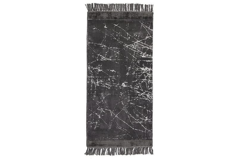 Teppe Hanli, Mørkegrå, hvit, 80x150 cm