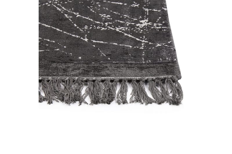 Teppe Hanli - Mørkegrå, hvit, 80x150 cm - Tekstiler & tepper - Teppe & matte - Moderne matte - Viskosematter