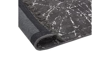 Teppe Hanli - Mørkegrå, hvit, 80x150 cm - Tekstiler & tepper - Teppe & matte - Moderne matte - Viskosematter