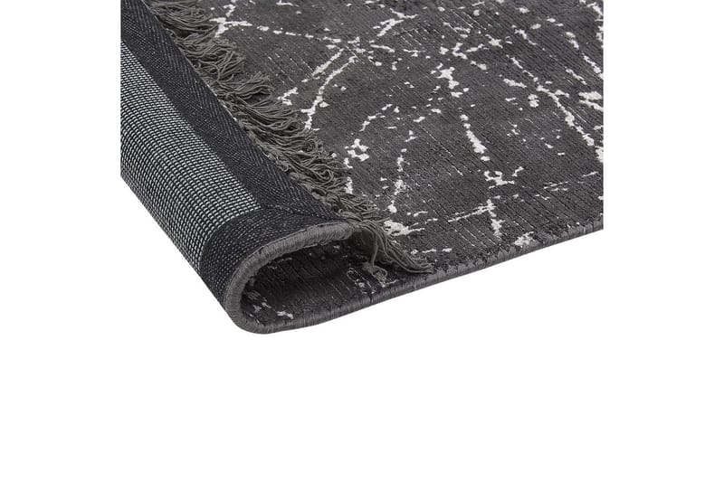 Teppe Hanli - Mørkegrå, hvit, 80x150 cm - Tekstiler & tepper - Teppe & matte - Moderne matte - Viskosematter