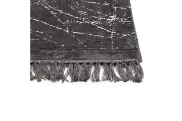Teppe Hanli - Mørkegrå, hvit, 80x150 cm - Tekstiler & tepper - Teppe & matte - Moderne matte - Viskosematter