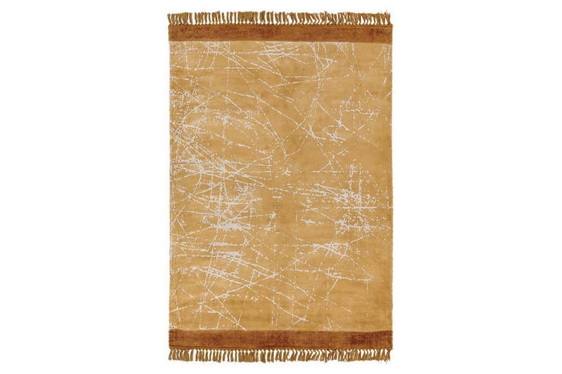 Teppe Hanli - Oransje, Hvit, 160x230 cm - Tekstiler & tepper - Teppe & matte - Moderne matte - Viskosematter