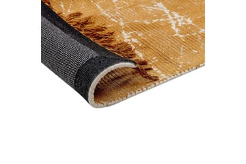 Teppe Hanli - Oransje, Hvit, 80x150 cm - Tekstiler & tepper - Teppe & matte - Moderne matte - Viskosematter