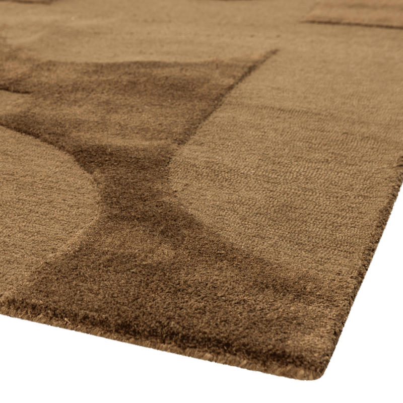 Teppe Livo 160×160 cm - Brun - Tekstiler & tepper - Teppe & matte - Moderne matte - Ullteppe