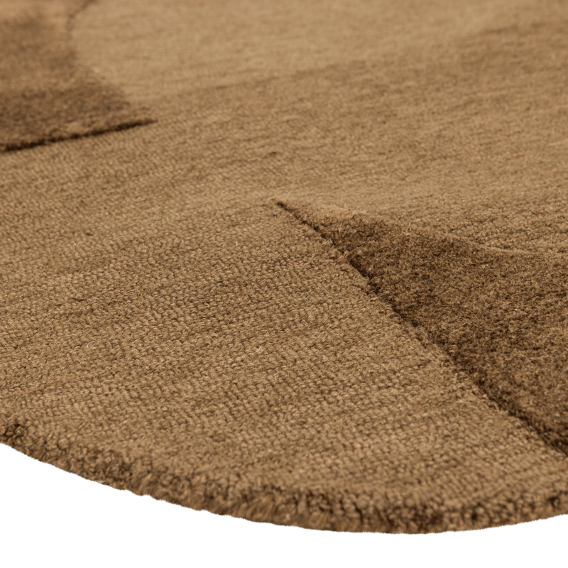 Teppe Livo 160×160 cm - Brun - Tekstiler & tepper - Teppe & matte - Moderne matte - Ullteppe