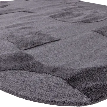 Teppe Livo 160×160 cm - Grå - Tekstiler & tepper - Teppe & matte - Moderne matte - Ullteppe