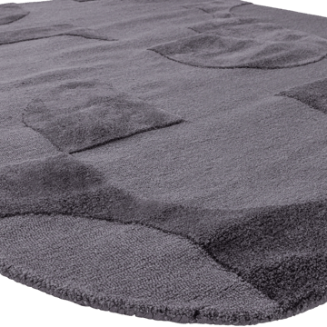 Teppe Livo 160×160 cm - Grå - Tekstiler & tepper - Teppe & matte - Moderne matte - Ullteppe