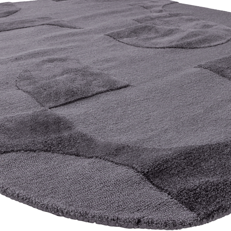 Teppe Livo 160×160 cm - Grå - Tekstiler & tepper - Teppe & matte - Moderne matte - Ullteppe