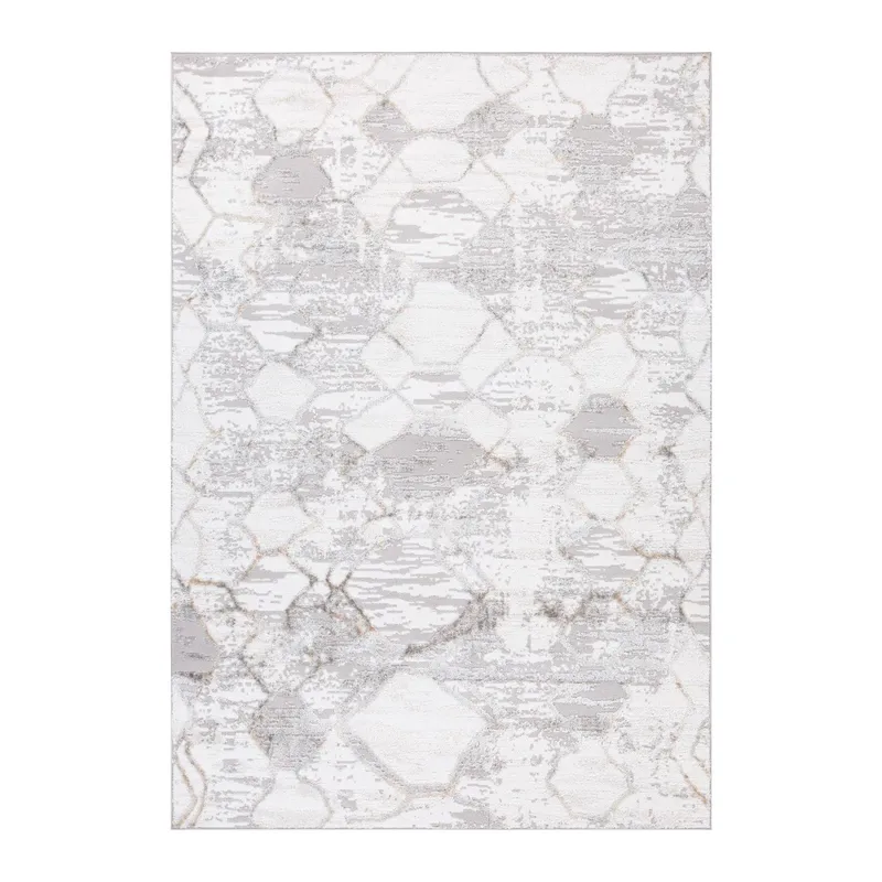 Teppe Vanor 100x150 cm, sølv/hvit