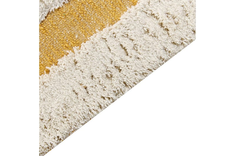 Teppe Perai - Hvit, Gul, 160x230 cm - Tekstiler & tepper - Teppe & matte - Moderne matte - Bomullsmatter