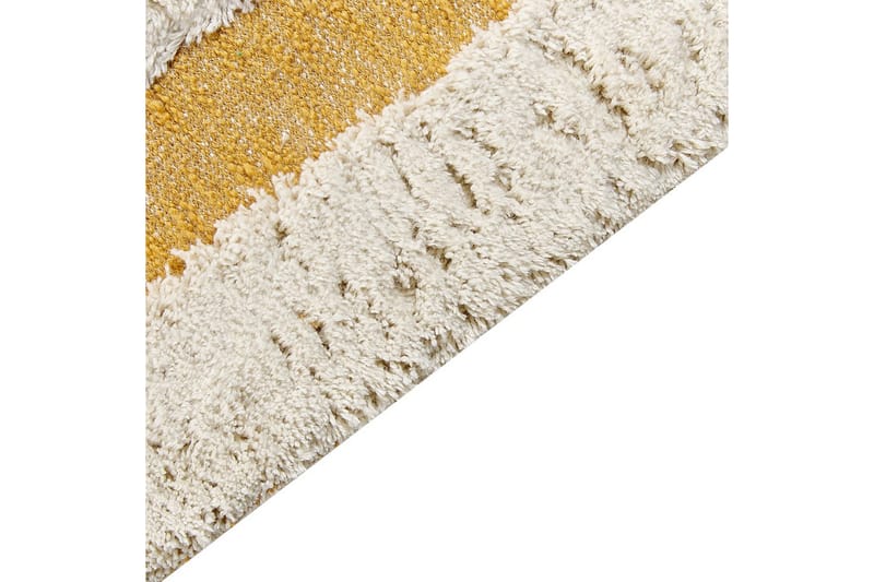Teppe Perai - Hvit, Gul, 160x230 cm - Tekstiler & tepper - Teppe & matte - Moderne matte - Bomullsmatter