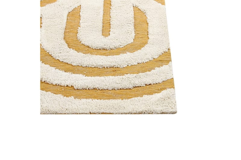 Teppe Perai - Hvit, Gul, 160x230 cm - Tekstiler & tepper - Teppe & matte - Moderne matte - Bomullsmatter