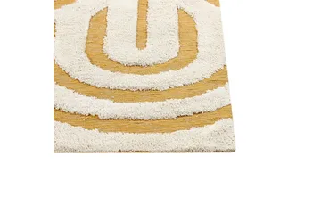 Teppe Perai - Hvit, Gul, 160x230 cm - Tekstiler & tepper - Teppe & matte - Moderne matte - Bomullsmatter