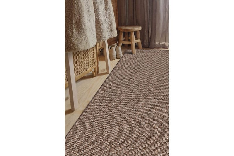 Titan Tuftet teppe 80x500 cm - Brun - Tekstiler & tepper - Teppe & matte - Moderne matte - Friezematte