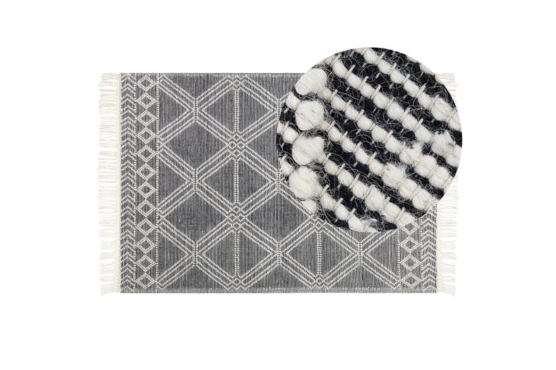 Toprakkale Ullteppe 160x230 cm - Grå - Tekstiler & tepper - Teppe & matte - Moderne matte - Ullteppe