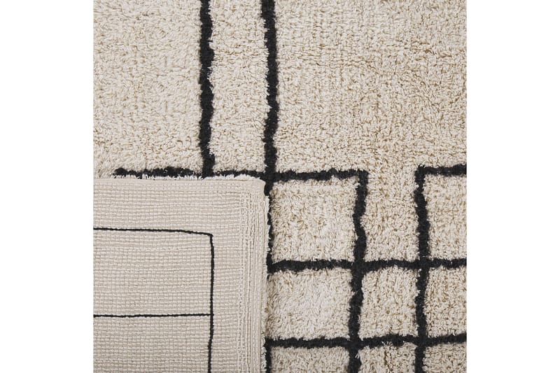 Turhal Ryeteppe 140x200 cm - Beige - Tekstiler & tepper - Teppe & matte - Moderne matte - Bomullsmatter