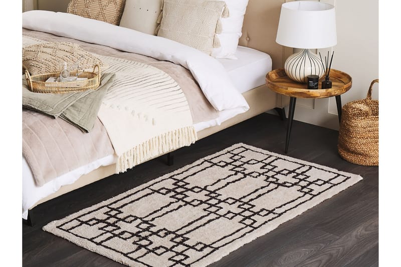 Turhal Ryeteppe 80x150 cm - Beige - Tekstiler & tepper - Teppe & matte - Moderne matte - Bomullsmatter