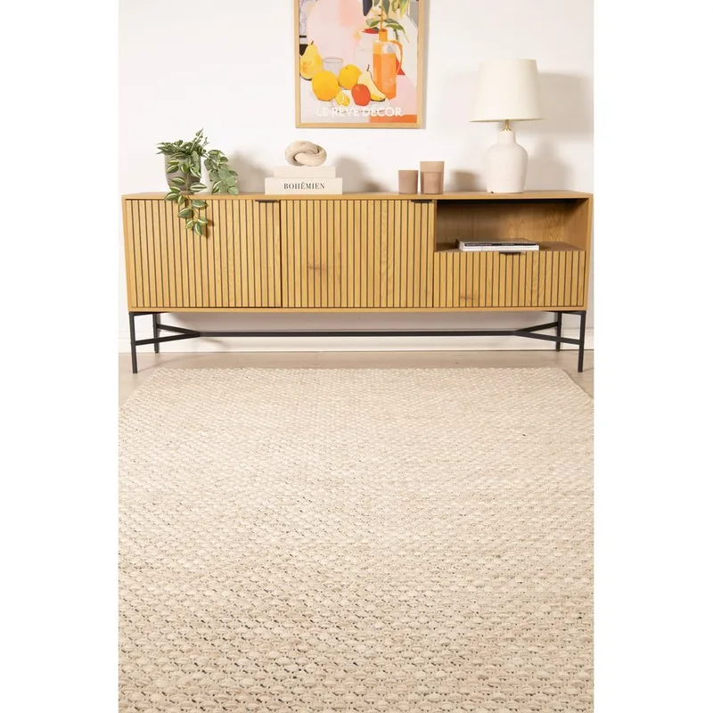 Ullmatta KM Home Natur 140x200 cm - Tekstiler & tepper - Teppe & matte - Moderne matte - Ullteppe