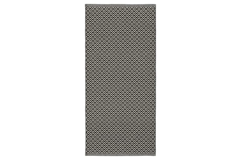 Ullmatte Björkö 75x350 Svart - Horredsmattan - Ullteppe