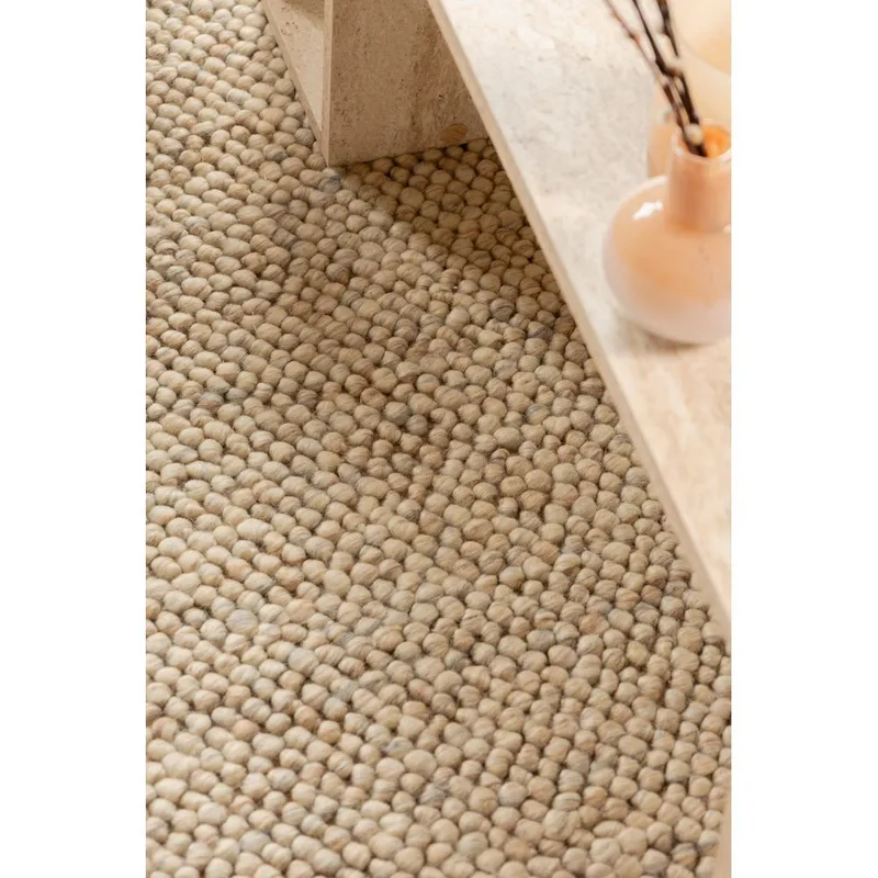 Ullmatte Bubble Kvadrat - 200 x 200 cm, sand - Tekstiler & tepper - Teppe & matte - Moderne matte - Ullteppe