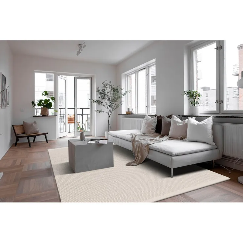 Ullmatte Gotti - 140x200 cm, Hvit - Tekstiler & tepper - Teppe & matte - Moderne matte - Ullteppe