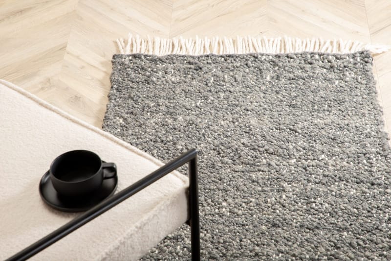 Betina Ullmatte 80x250 cm - Grå - Tekstiler & tepper - Teppe & matte - Moderne matte - Ullteppe