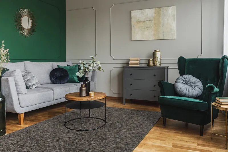 Birka Ullmatte Rektangulær 300x400 cm - Antrasitt - Tekstiler & tepper - Teppe & matte - Moderne matte - Ullteppe