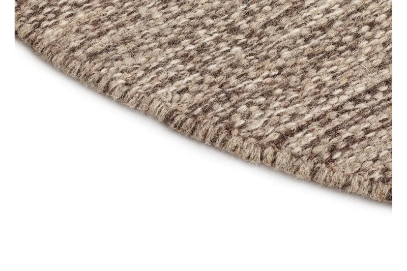 Birka Ullmatte Rund 160 cm - Mørk lin - Tekstiler & tepper - Teppe & matte - Moderne matte - Ullteppe