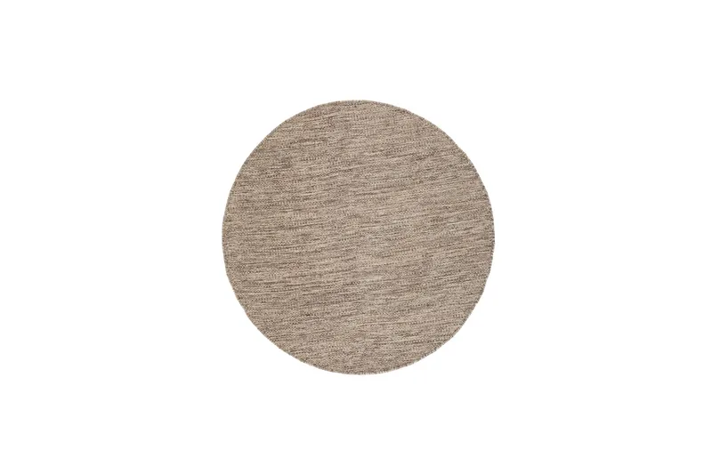 Birka Ullmatte Rund 160 cm, Mørk lin