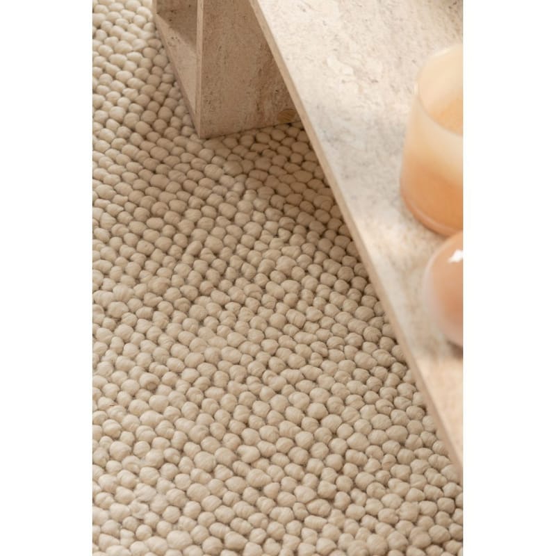 Ullteppe Bubble Kvadrat - 200x200 cm, Krem - Tekstiler & tepper - Teppe & matte - Moderne matte - Ullteppe