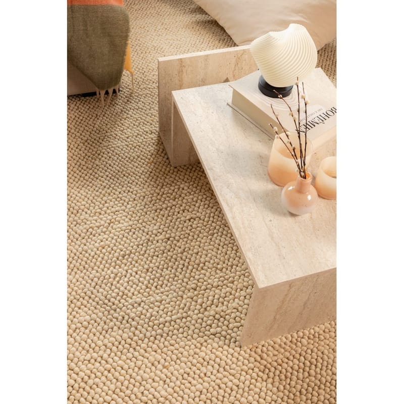 Ullteppe Bubble Kvadrat - 200x200 cm, Natur - Tekstiler & tepper - Teppe & matte - Moderne matte - Ullteppe