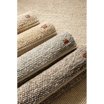 Ullteppe Bubble Kvadrat - 200x200 cm, Taupe - Tekstiler & tepper - Teppe & matte - Moderne matte - Ullteppe