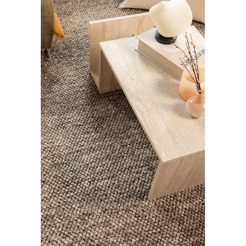 Ullteppe Bubble Kvadrat - 200x200 cm, Taupe - Tekstiler & tepper - Teppe & matte - Moderne matte - Ullteppe