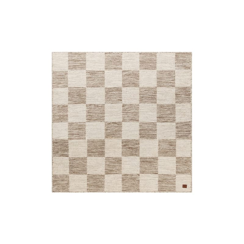 Ullteppe Chessie Kvadrat - 200x200 cm, Mørklinne - Tekstiler & tepper - Teppe & matte - Moderne matte - Ullteppe